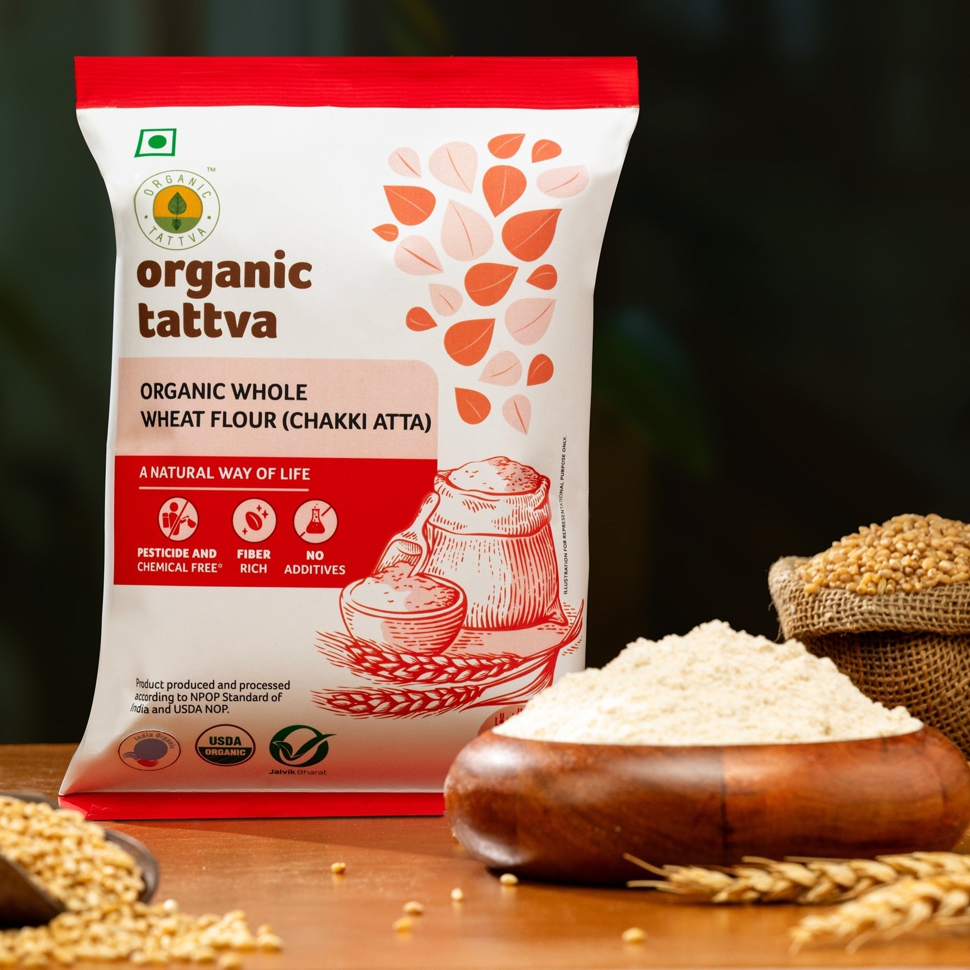 Organic Whole Wheat Flour (Chakki Atta)