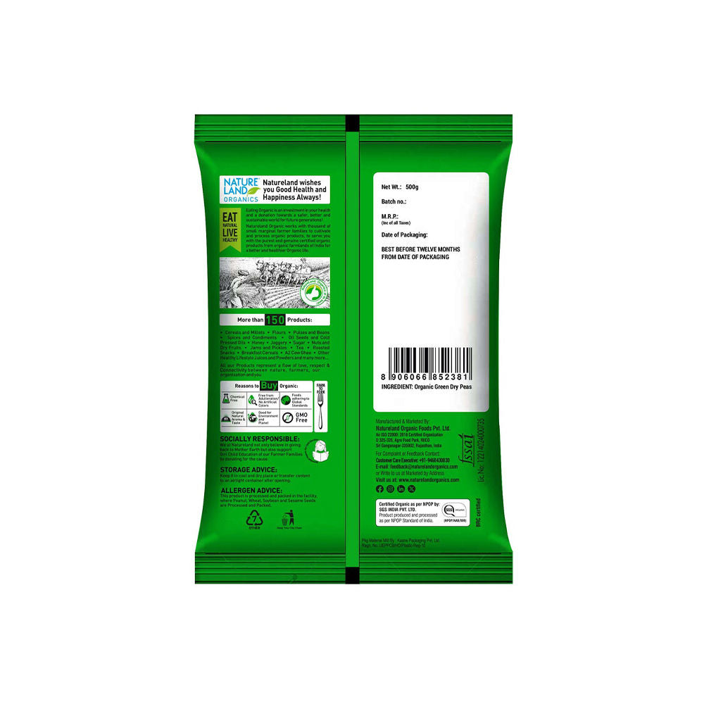 GREEN DRY PEAS 500 GM