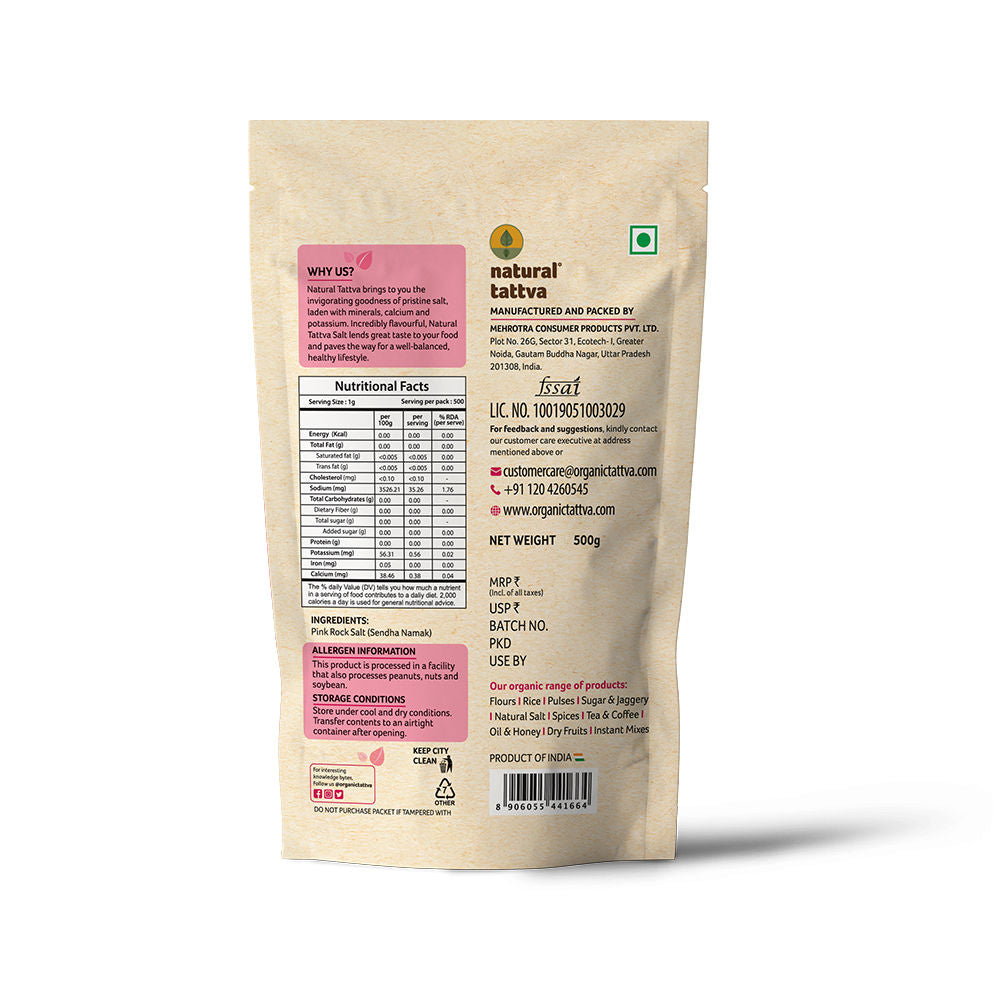 NATURAL TATTVA Himalayan Pink Salt Granules