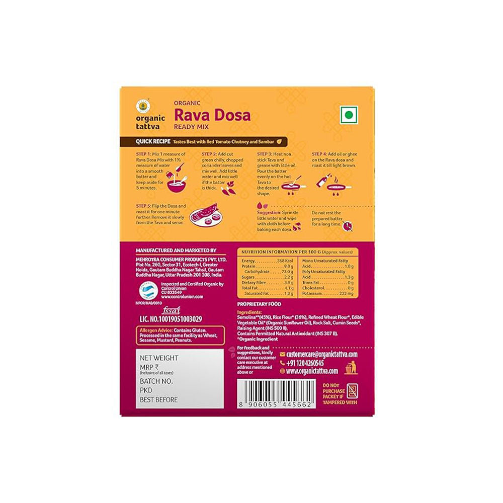 Organic Rava Dosa Ready Mix