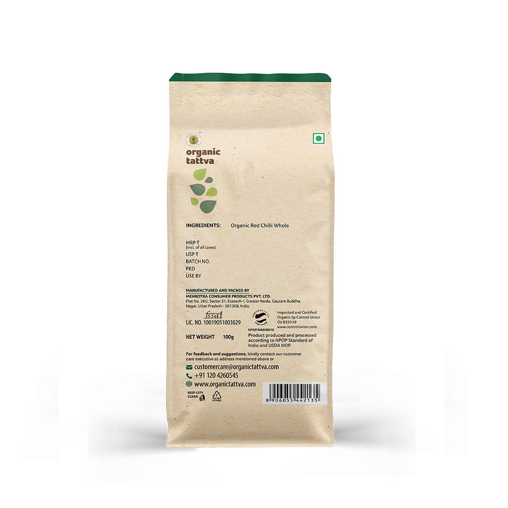 Organic Red Chilli Whole