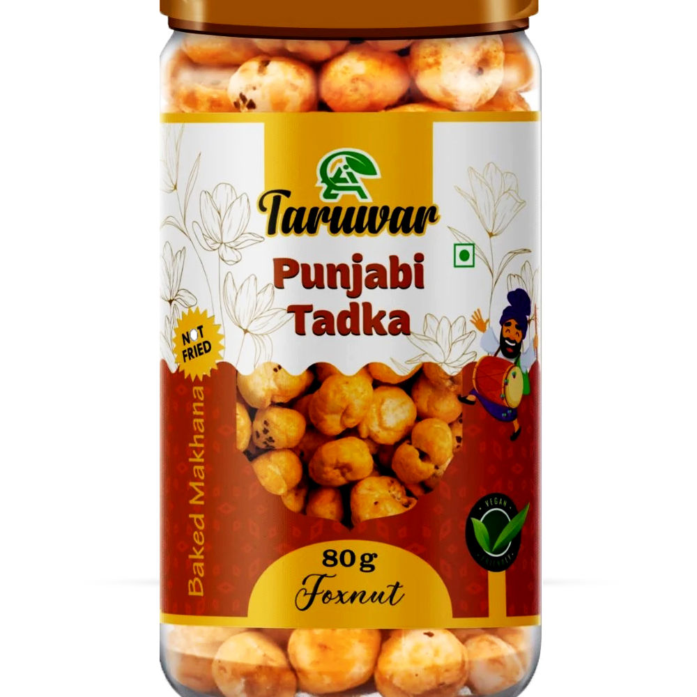Panjabi Tadka Flavoured Makhana – 80g Jar
