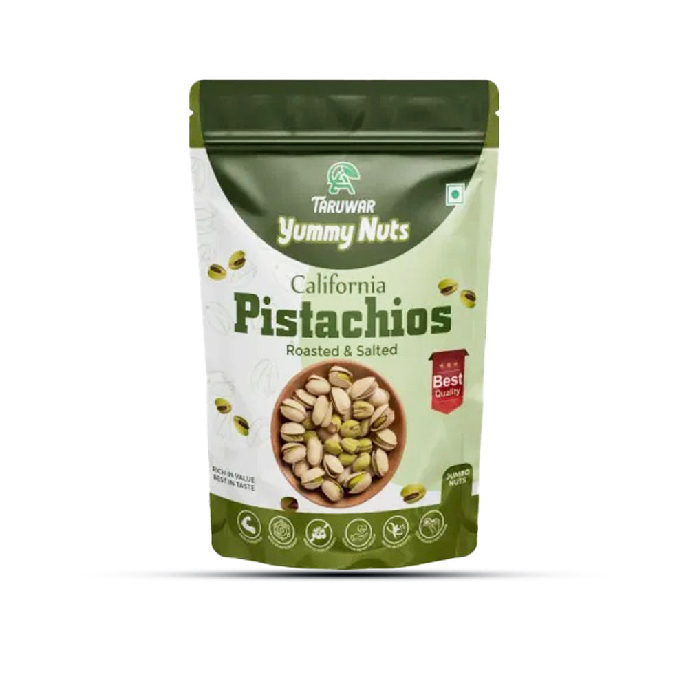 Premium Jumbo Pistachios – Roasted & Salted (California) 200gm